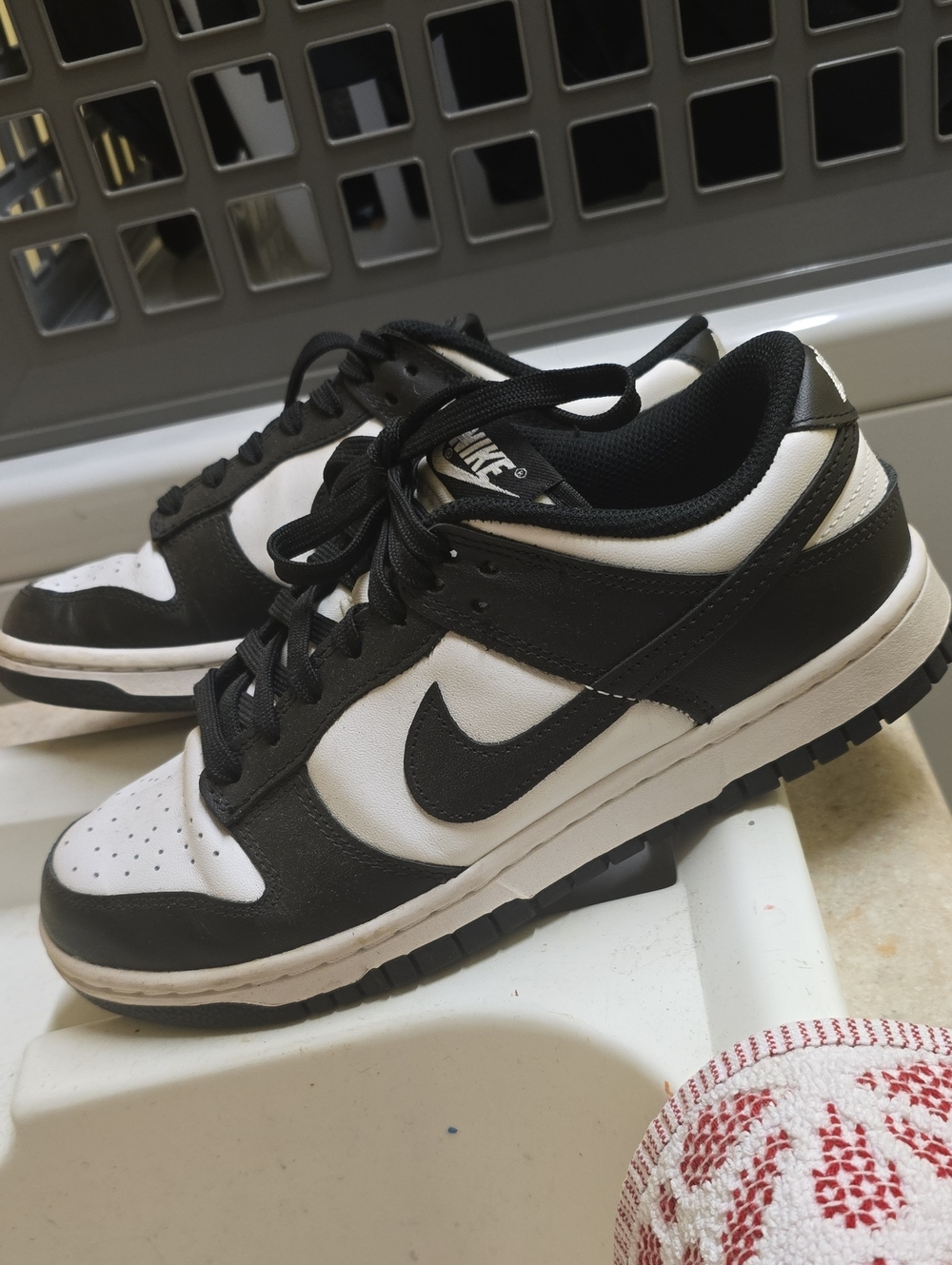 Nike Black and White Panda Dunk Low Size 8 Womens